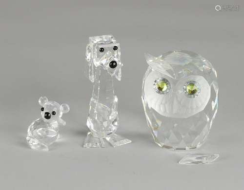 Lot 3 parts Swarovski: 1x Dog Pluto 010 024 (fog foam