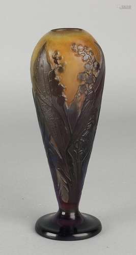 Antique French Emile Gallé vase. 1846 - 1904. With