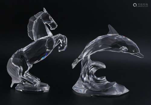 Two parts Swarovski: 1x White Stallion 