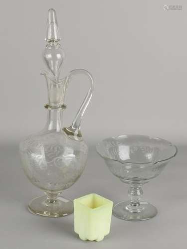 Three times old / antique glassware. Comprising: Cactus