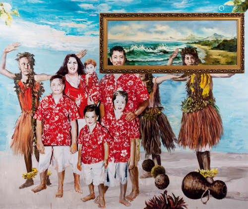 李青 2013年作 我的夏威夷之旅 布面油画