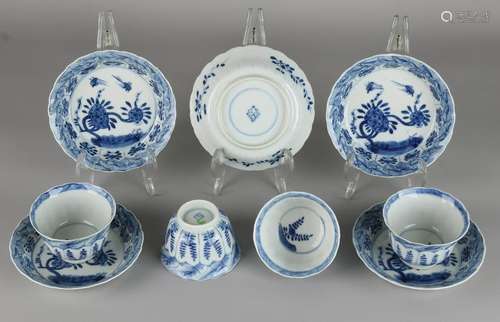 Lot 18th century Chinese porcelain cups and saucers