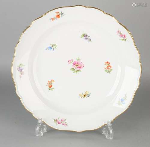 Antique German Meissen porcelain bowl with hand-painted