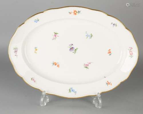 Antique German Meissen porcelain dish. Hand painted