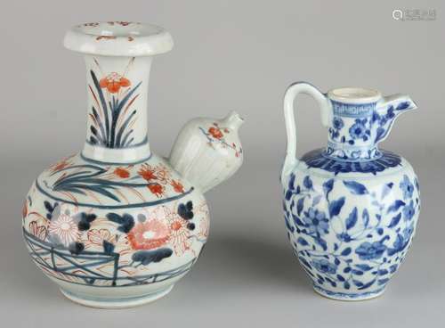 Twice ancient Chinese porcelain. Comprising: Imari