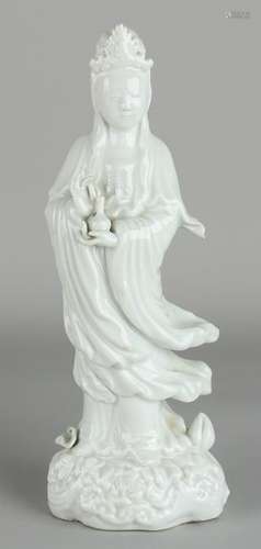 Ancient Chinese Blanc de Chine Porcelain Quan Yin with