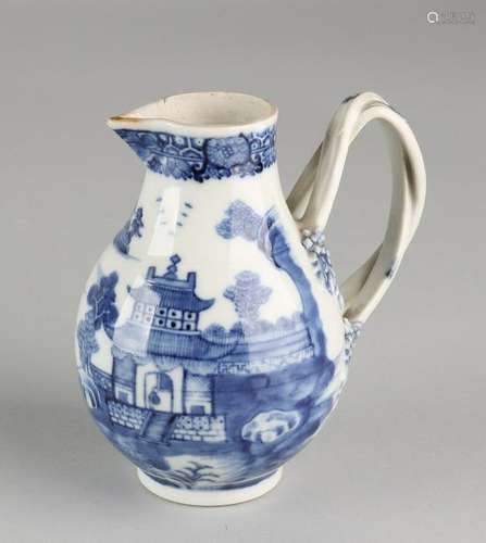 18th Century Chinese porcelain Queng Lung jug coastal