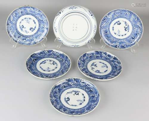 Six antique Chinese / Japanese? porcelain plates with