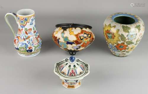 Four times diverse Dutch pottery. 20th century.