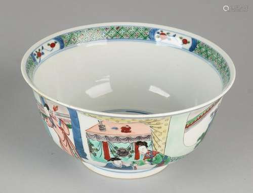 Ancient Chinese porcelain Family Verte bowl round