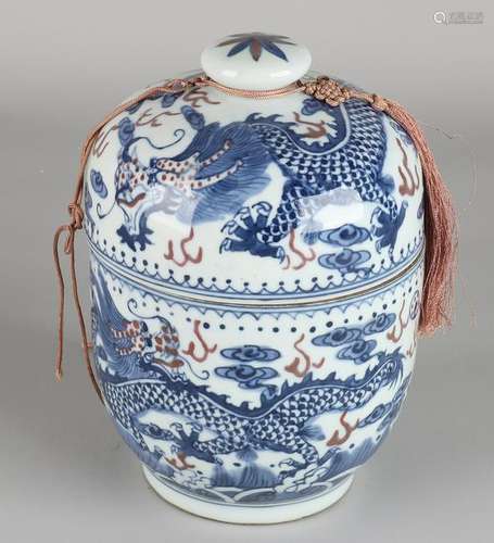 Ancient Chinese porcelain Kangxi labeled lidded with