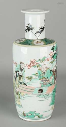 Chinese porcelain vase Family Rose with figures in the