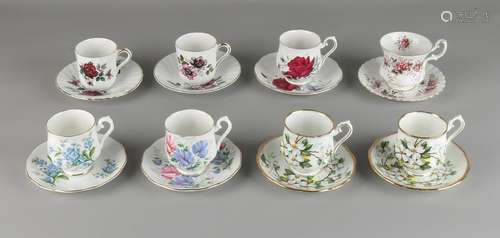 Eight times British Royal Albert china cups and