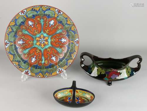 Three times Hollands antique pottery. Comprising: