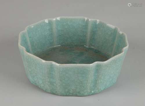 Old / antique Chinese porcelain celadon water bowl with