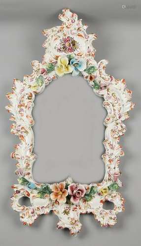 Italian Capodimonte-style mirror with reprocessed