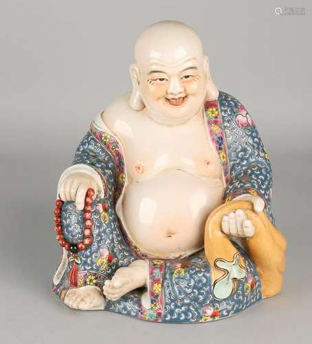 Old / antique Chinese porcelain Buddha with Family Rose