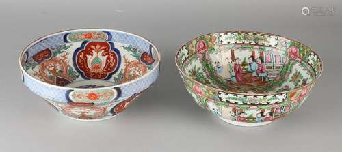 Two large antique Chinese / Japanese bowls. One time