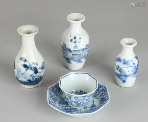 Four times Chinese porcelain. Consisting of: 18th