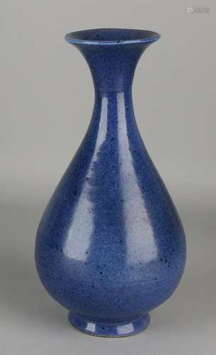 Old / antique Chinese porcelain vase with blue glaze