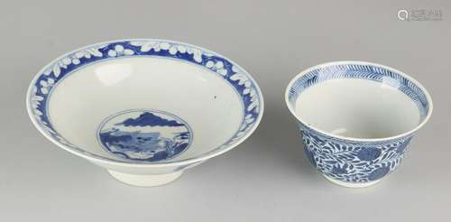 Two antique Chinese porcelain bowls. One time parsley