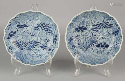 Two antique Chinese porcelain bowls with bird of