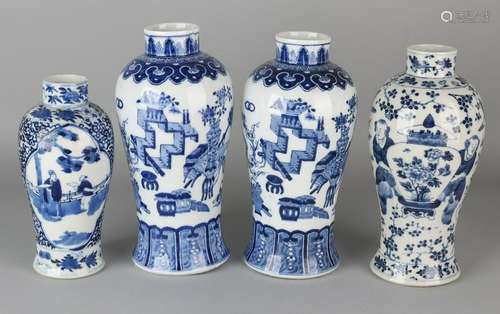 Four antique Chinese porcelain vases. 18th - 19th