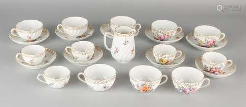 Antique German Nymphenburg porcelain tableware. Circa