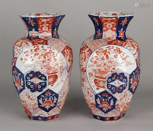 Two beautiful 19th century Imari porcelain vases with