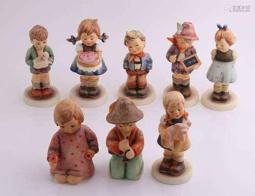 Eight various figures of Hummel Goebel. Comprising: