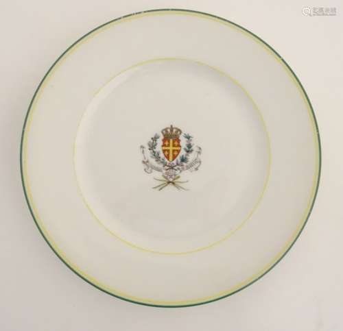 Five Flemish armorial plates,