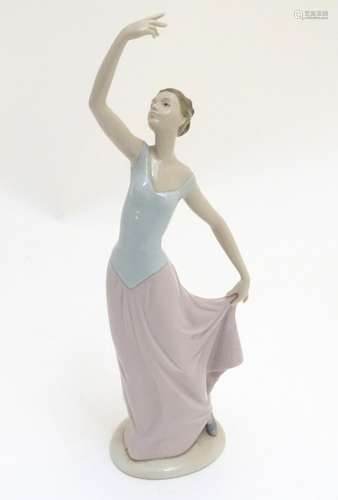 A Nao figure of a dancer, model no. 1204, 'The Dance is Over'. Approx. 13 1/4