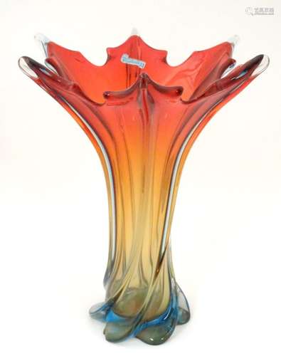 A mid-20thC Murano studio art glass vase,