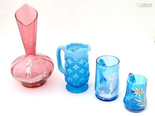 Four items of 19thC/20thC glassware,
