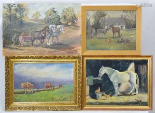 Charlotte Mary Busky Laurie, XX, Equine School, Oil on canvas / board, x4,