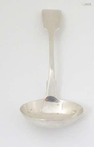 A Victorian silver fiddle pattern sauce ladle hallmarked Exeter 1848 maker Robert Williams & Sons.