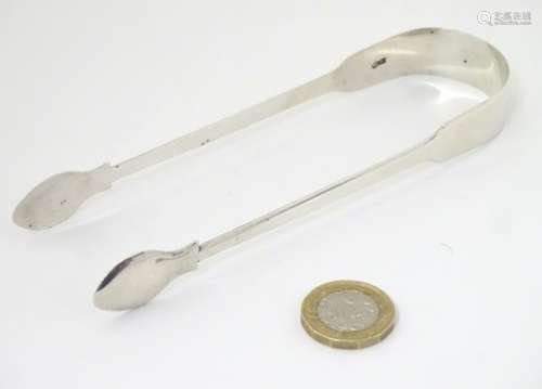 Silver sugar tongs hallmarked London 1822 maker William Bateman 6