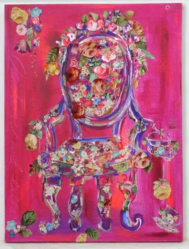 Paula Shepherd, XXI, Acrylic and collage, 'Opulence and excess',