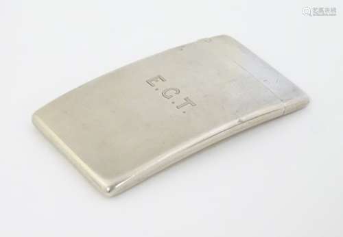 A silver card case hallmarked Birmingham 1901 maker George Goodman 3 1/4