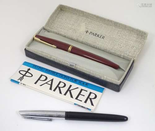 A boxed mid-20thC Parker '45 coronet' fountain pen,