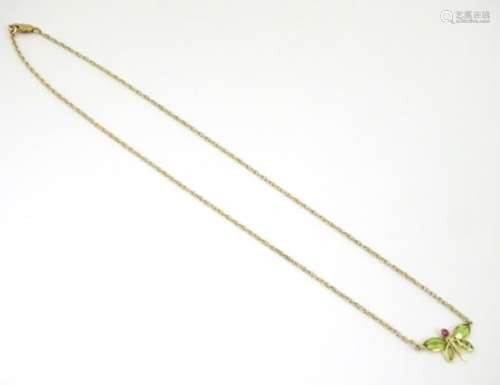 A 9ct pendant and chain,