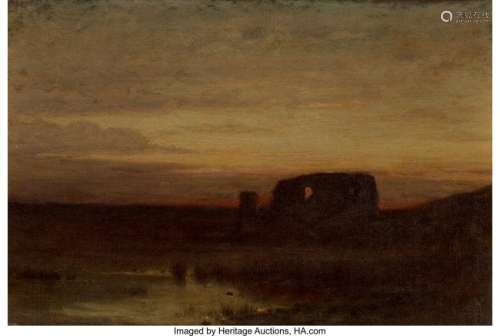 27042: Samuel Colman (American, 1832-1920) Sunset Oil o