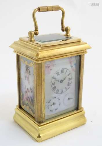 A 21stC miniature carriage clock,