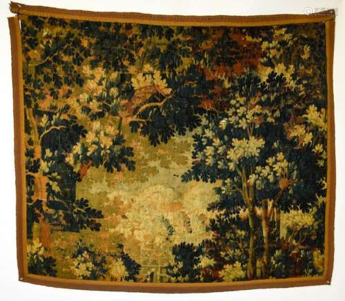 Antique 18th C Belgian Flemish Landscape Tapestry