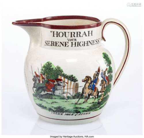 27062: A British Pearlware Pitcher Commemorating the Fi