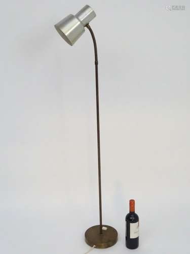 Vintage Retro : A Scandi EWA standard lamp / reading lamp on central stand,