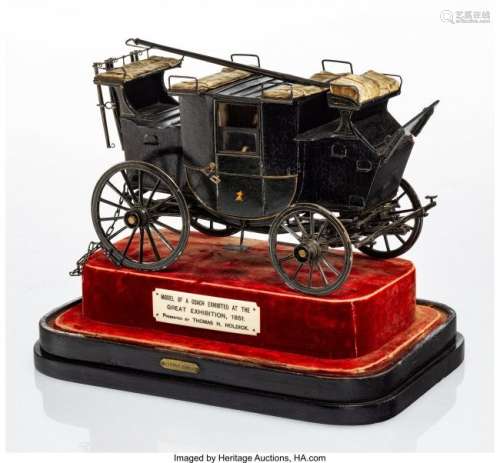 27073: A George Cable Wood and Metal Model Carriage wit