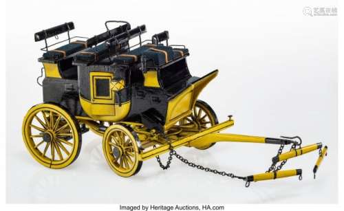 27074: A Wood and Metal Model Carriage, early 19th cent