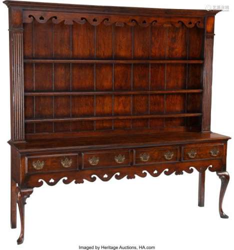 27079: An English Walnut Welsh Dresser, early 19th cent
