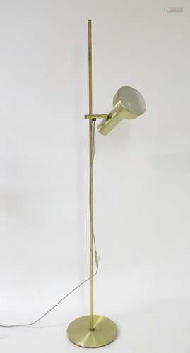 Vintage Retro : A Danish (Scandi) Standard lamp / pointable light on an adjustable central stand,